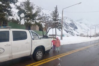Evacuados en Puente del Inca