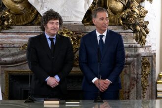 Javier Milei y Diego Santilli